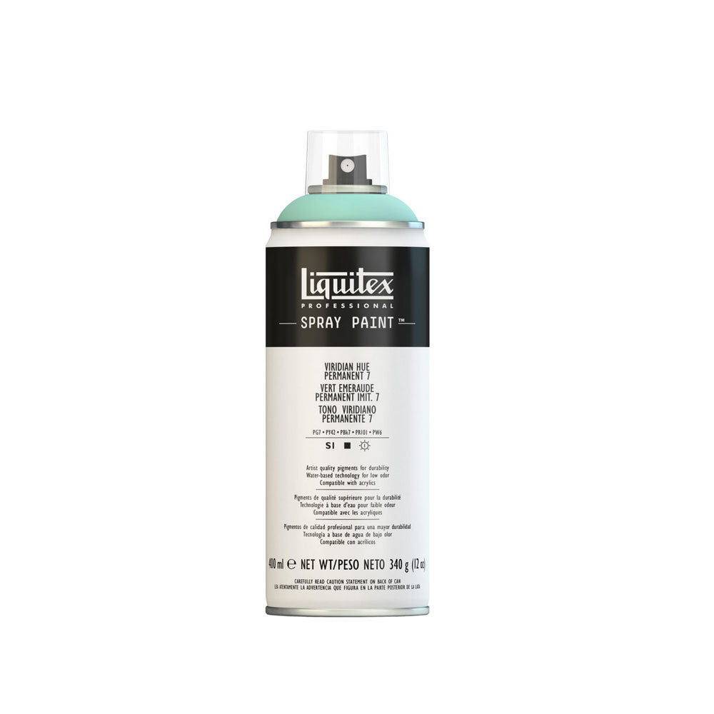 Liquitex Professional Acrylic Spray Paint , Acrylic Spray Paint. 400mL. Colour Featured: Viridian Hue Permanent 7