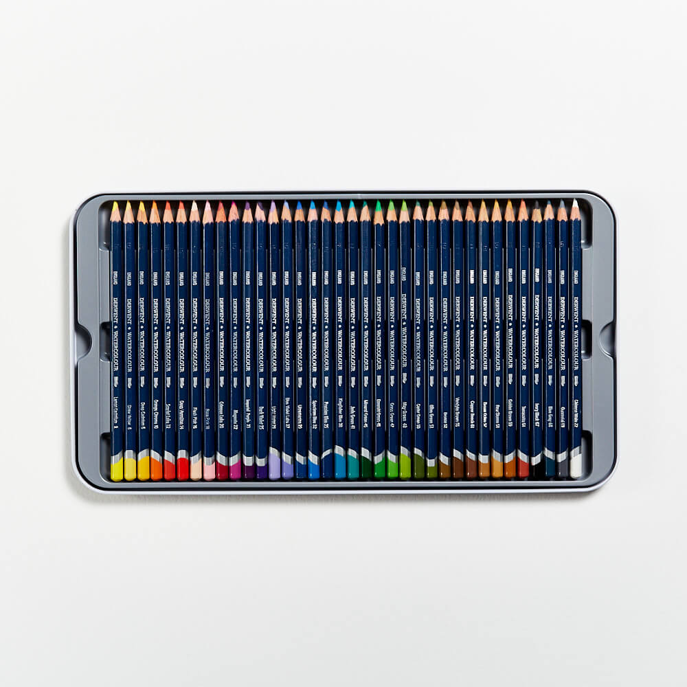 Derwent Watercolour Pencil Set of 36 Open Set