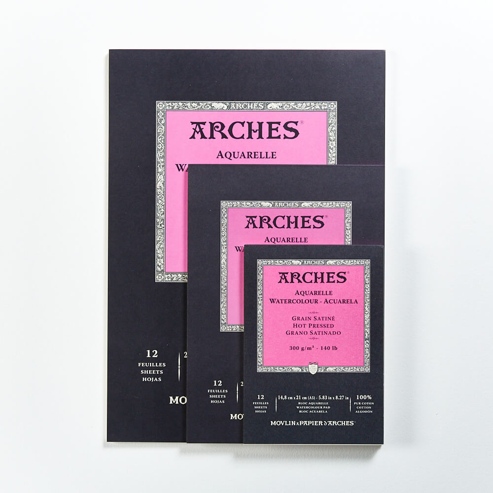 Arches Watercolour Pad 300gsm Hot Press