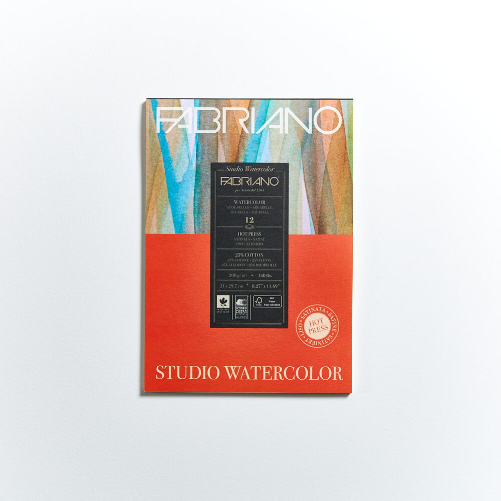 Fabriano Studio Watercolour Pad 300gsm Hot Press