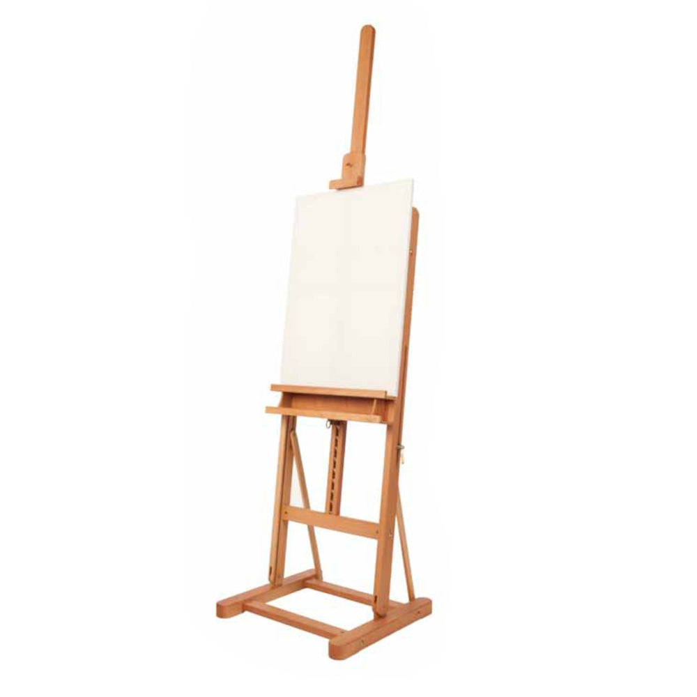 Mabef M09 Studio Easel  Max dimensions: 244 x 55 x 52cm  Supports canvas up to 45-1/4" / 115cm