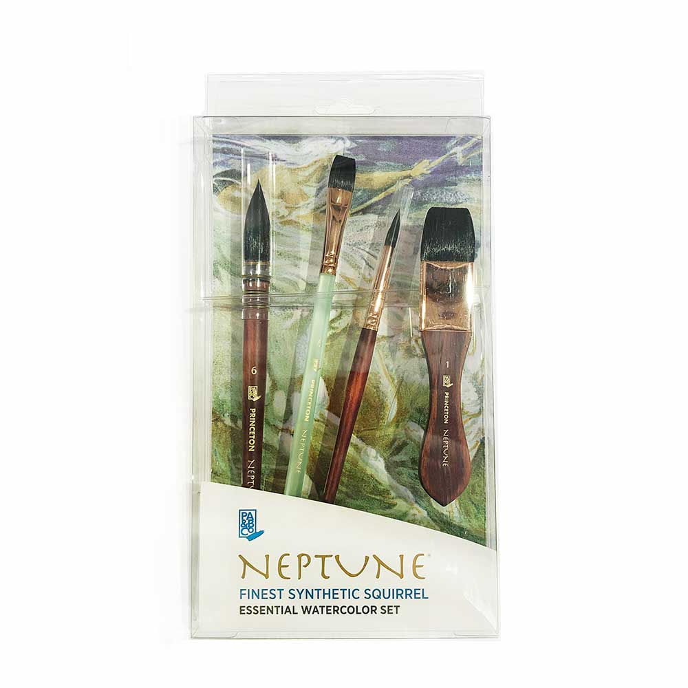 Princeton Brush Neptune Synthetic Squirrel Watercolor Brush, Aquarelle, 1/2  