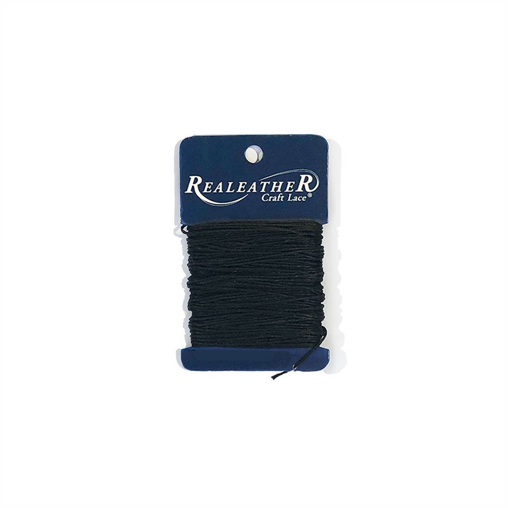 ReaLeather Waxed Thread 25YD Black Bookbinding, Leatherwork, Handstiching